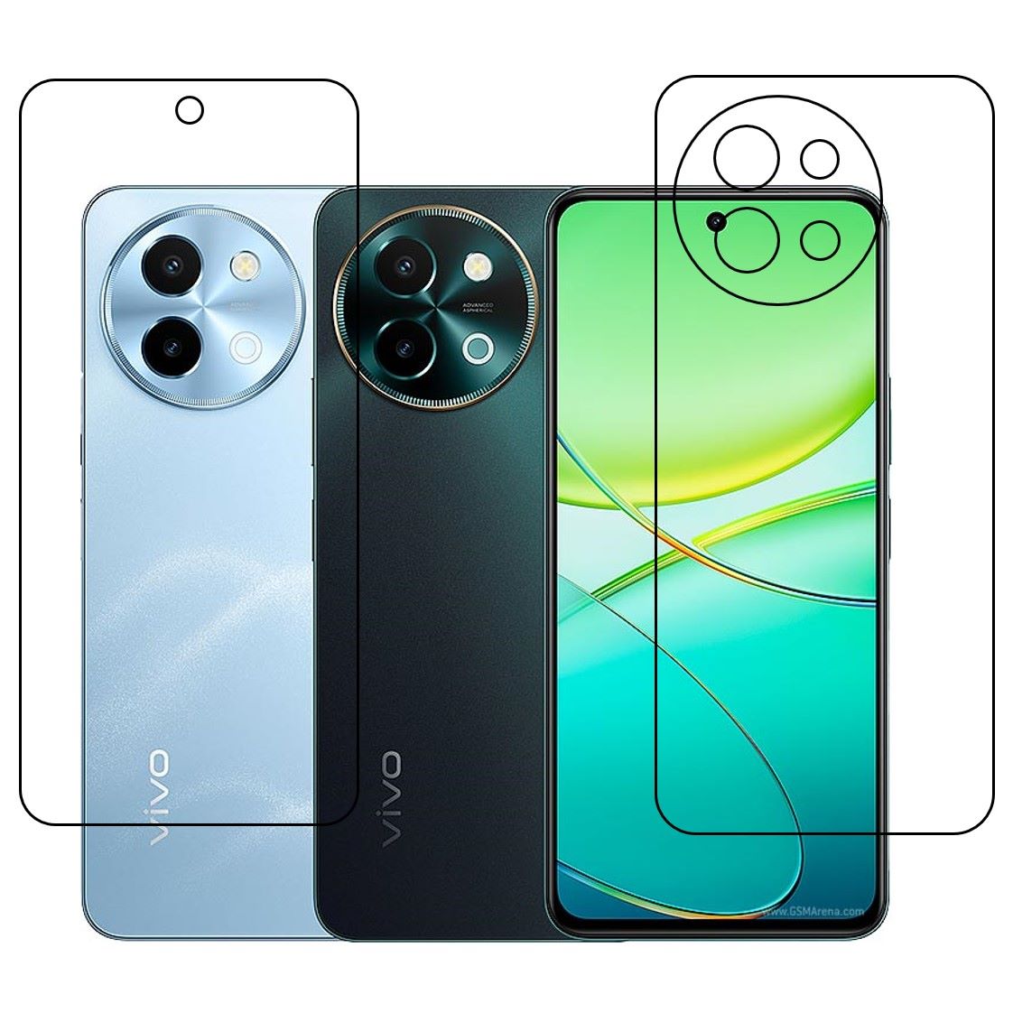 Vivo Y38 (Front & Back) 9H Protective Flexible Compatible Mobile Screen Protector